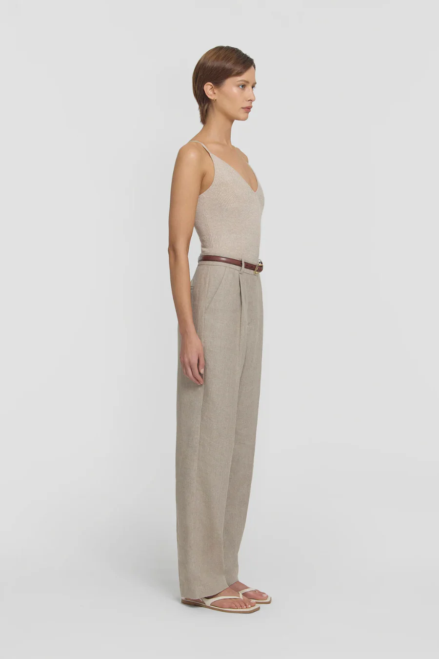 Hilton Trouser Flax - Image 3