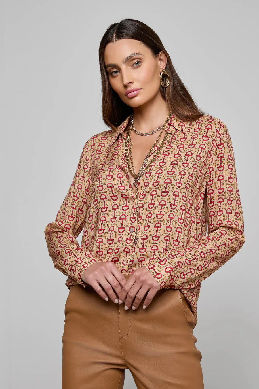Holly Blouse All Over Horse Bit - Image 3