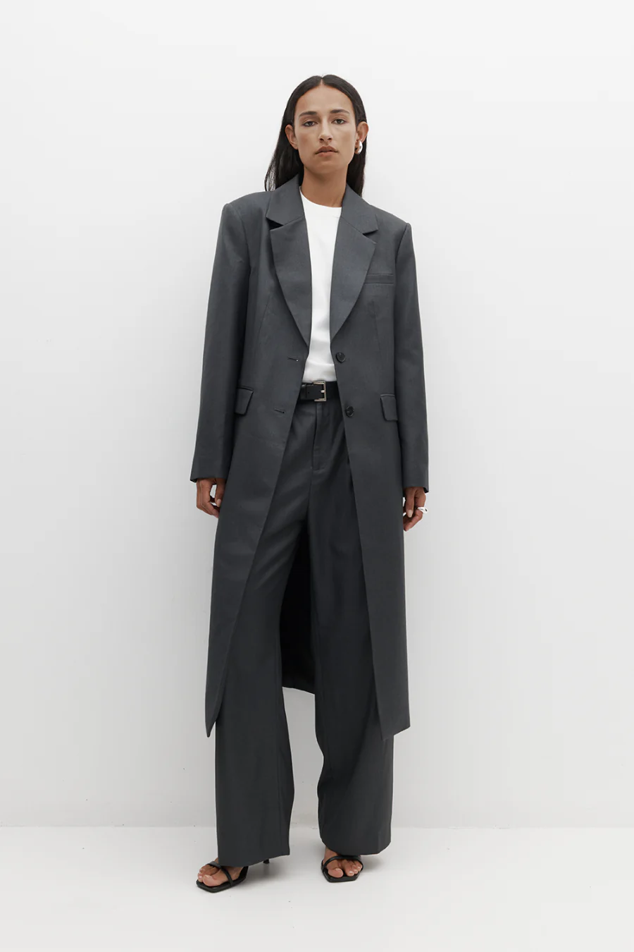 Icon Suiting Coat Charcoal