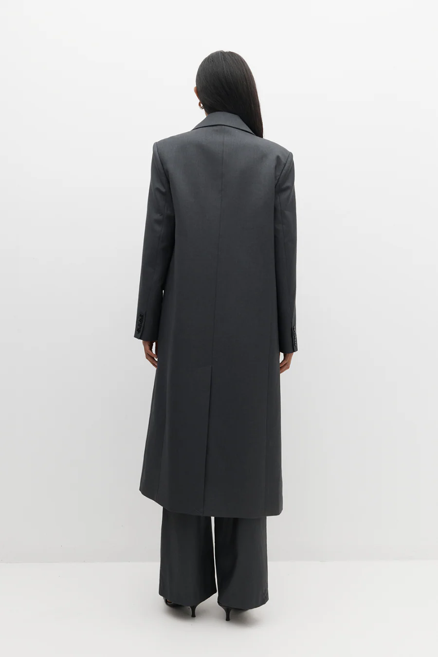 Icon Suiting Coat Charcoal - Image 2