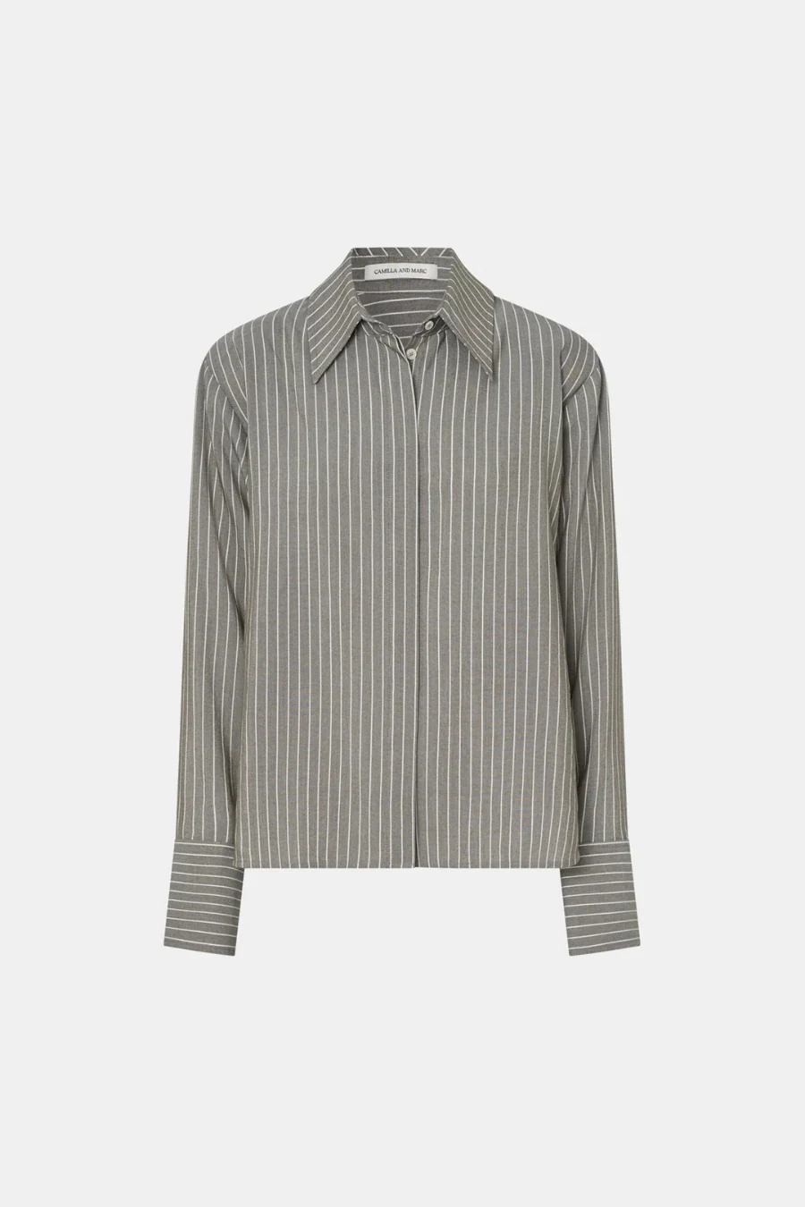 Illias Shirt Ash Stripe - Image 3