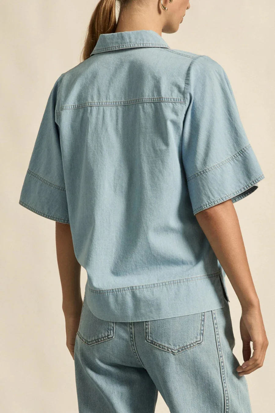 Insinuate Top Light Chambray - Image 2