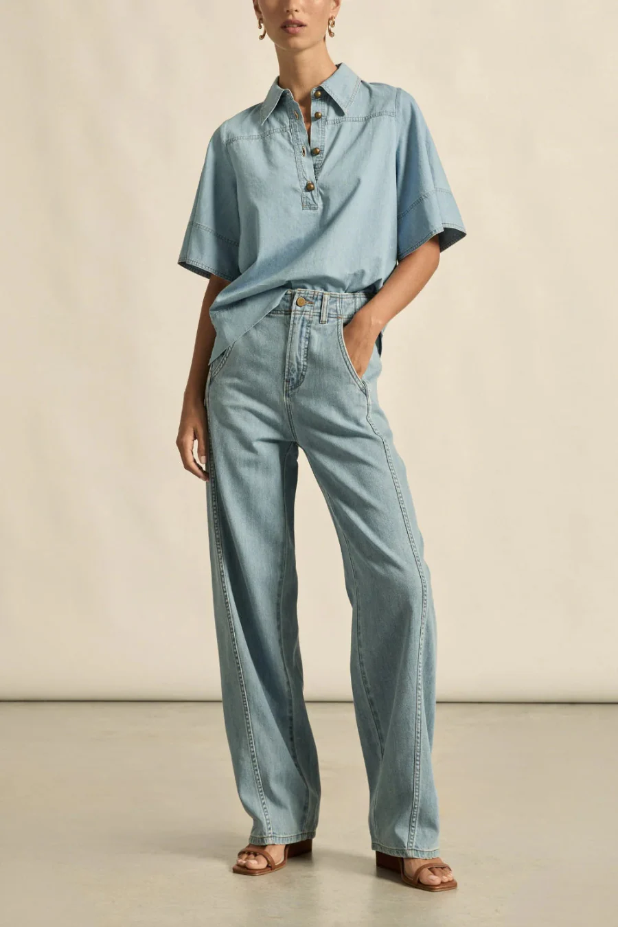 Insinuate Top Light Chambray - Image 4