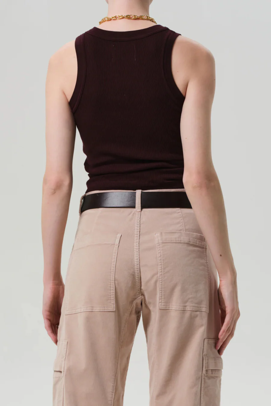 Isabel Rib Tank Mahogany - Image 2