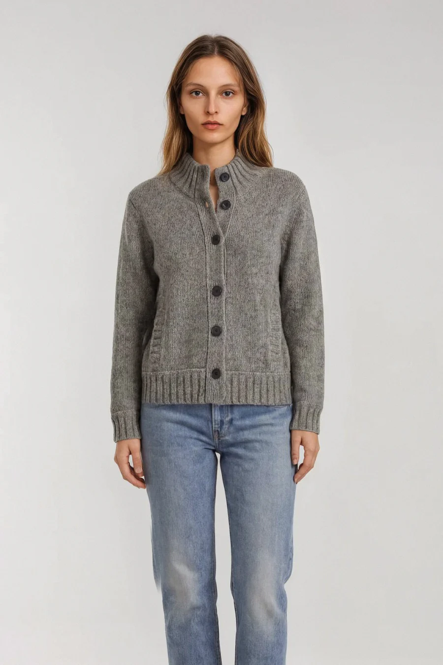 Isabella Polo Jacket Grey Coat - Image 3