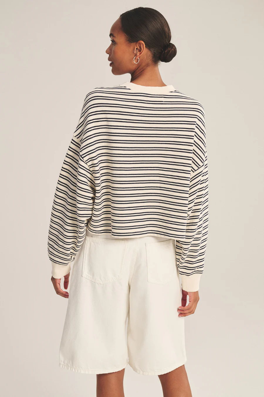 Isabelle Top Natural/Navy - Image 2
