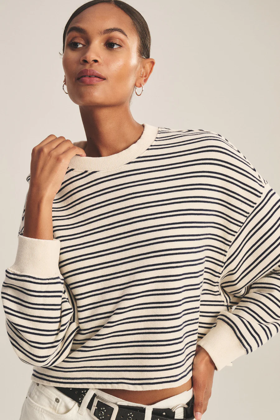 Isabelle Top Natural/Navy - Image 3
