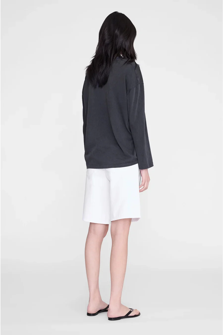 Ivan Long Sleeve Paris Stencil Washed Black - Image 2