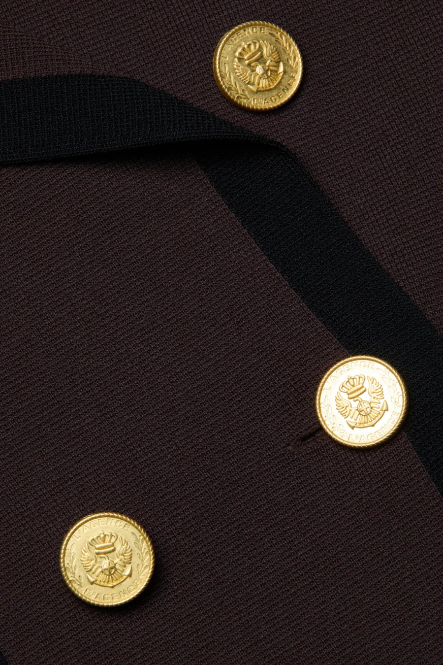 Janu Cropped Knit Jacket Dark Brown/Black - Image 5