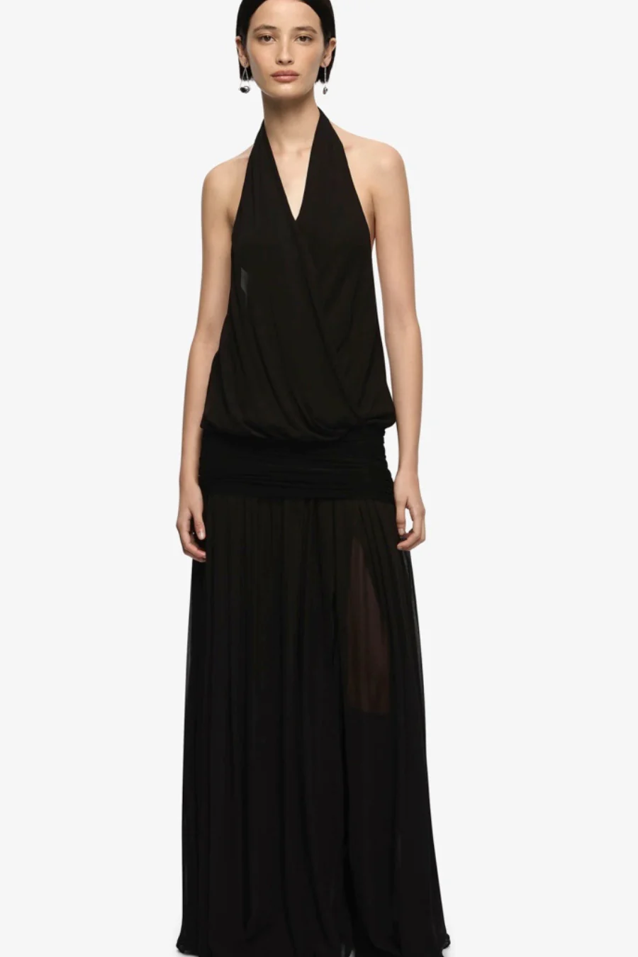 Jasmin V Neck Maxi Dress Black - Image 3