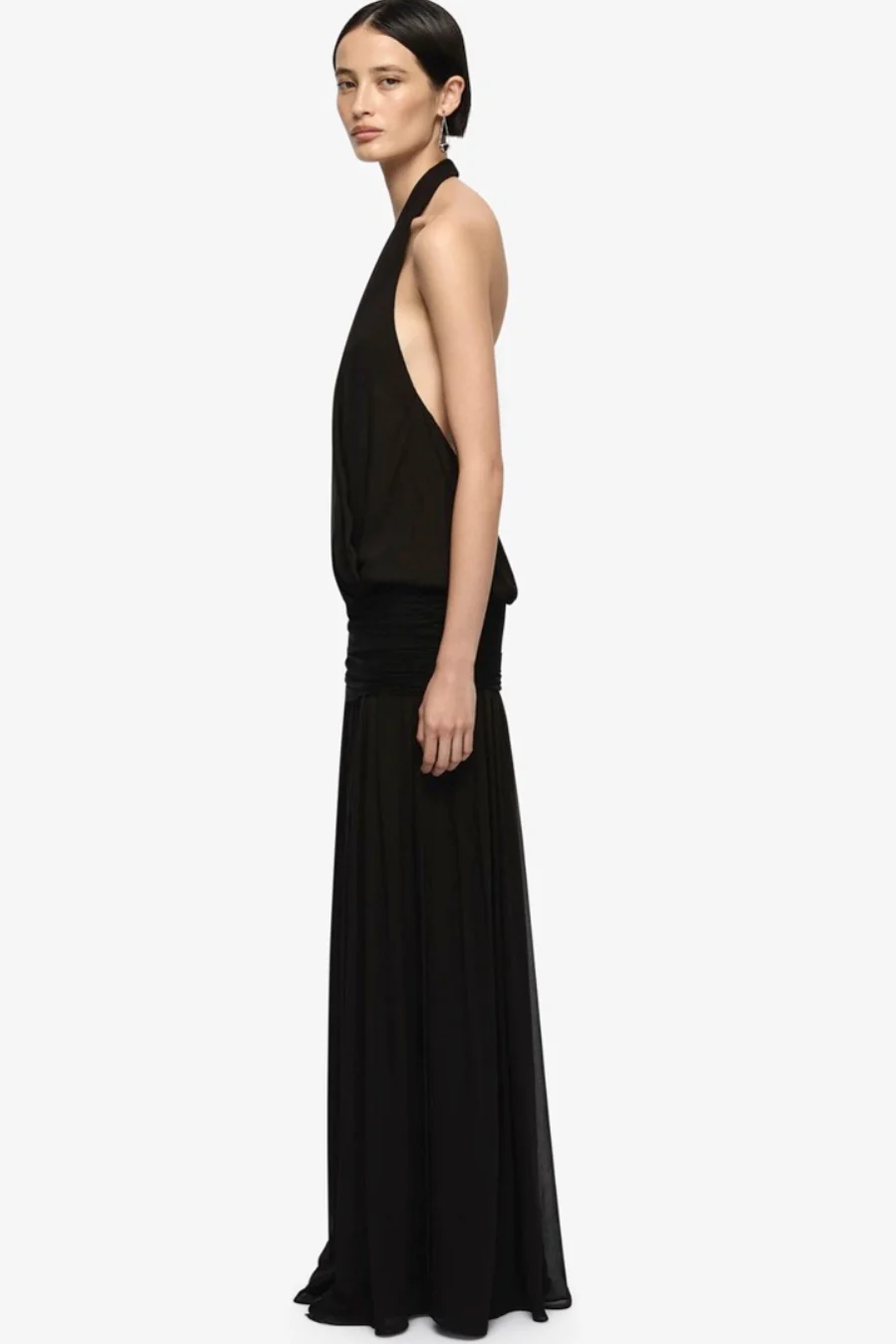 Jasmin V Neck Maxi Dress Black - Image 5