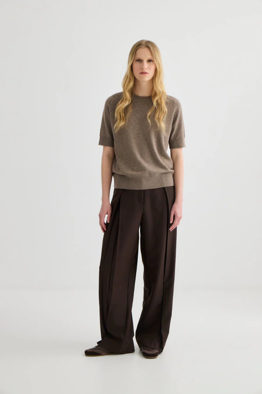 Jasper Short Sleeve Crewneck Cocoa Marle - Image 3