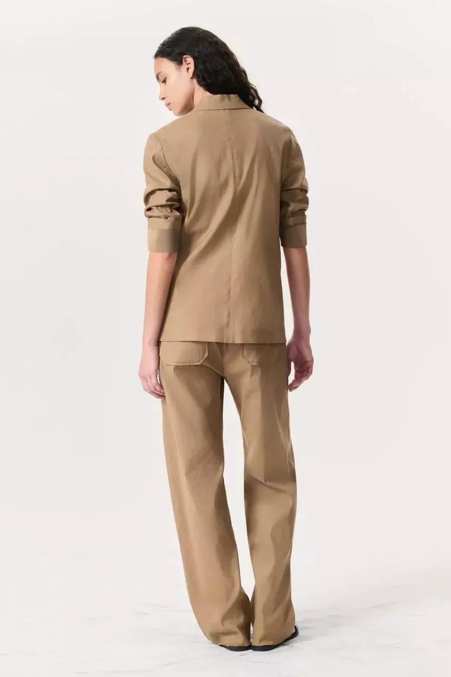 Jennie Linen Blazer Muted Brown - Image 2