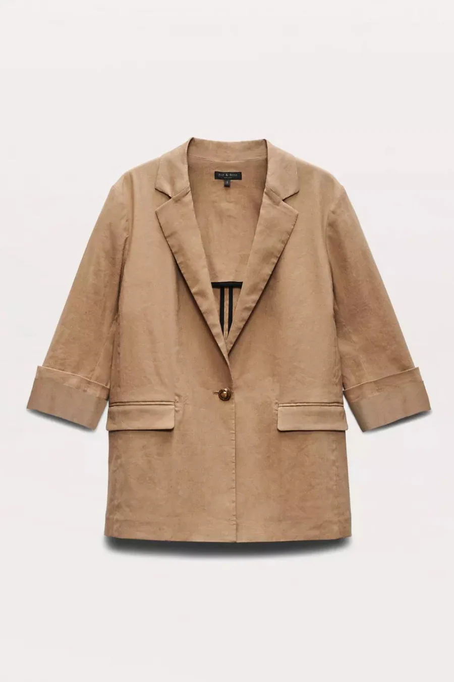 Jennie Linen Blazer Muted Brown - Image 4