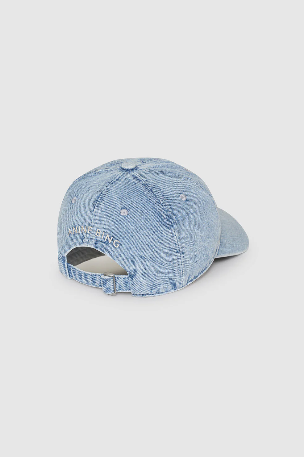 Jeremy Baseball Cap AB Bleached Blue Denim - Image 3