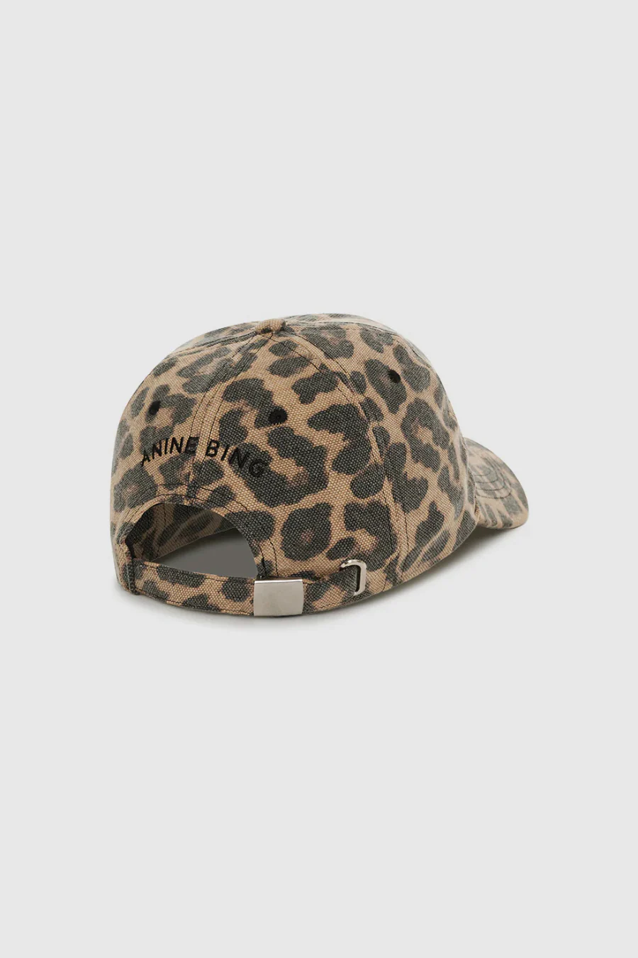 Jeremy Baseball Cap Black And Brown Leopard - Image 3