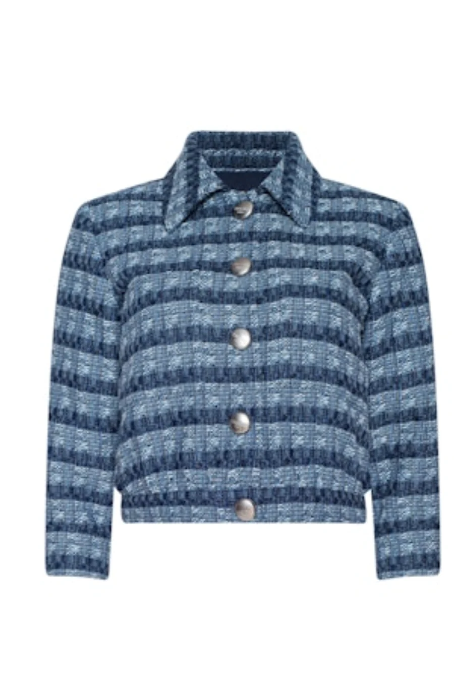 Jia Tweed Jacket Blue Multi Stripe - Image 4
