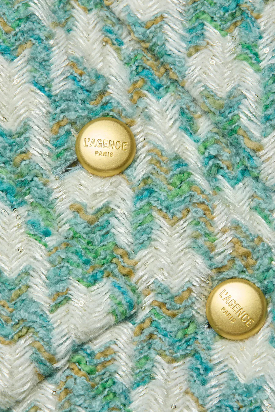 Jia Tweed Jacket Dusty Jade Houndstooth - Image 4
