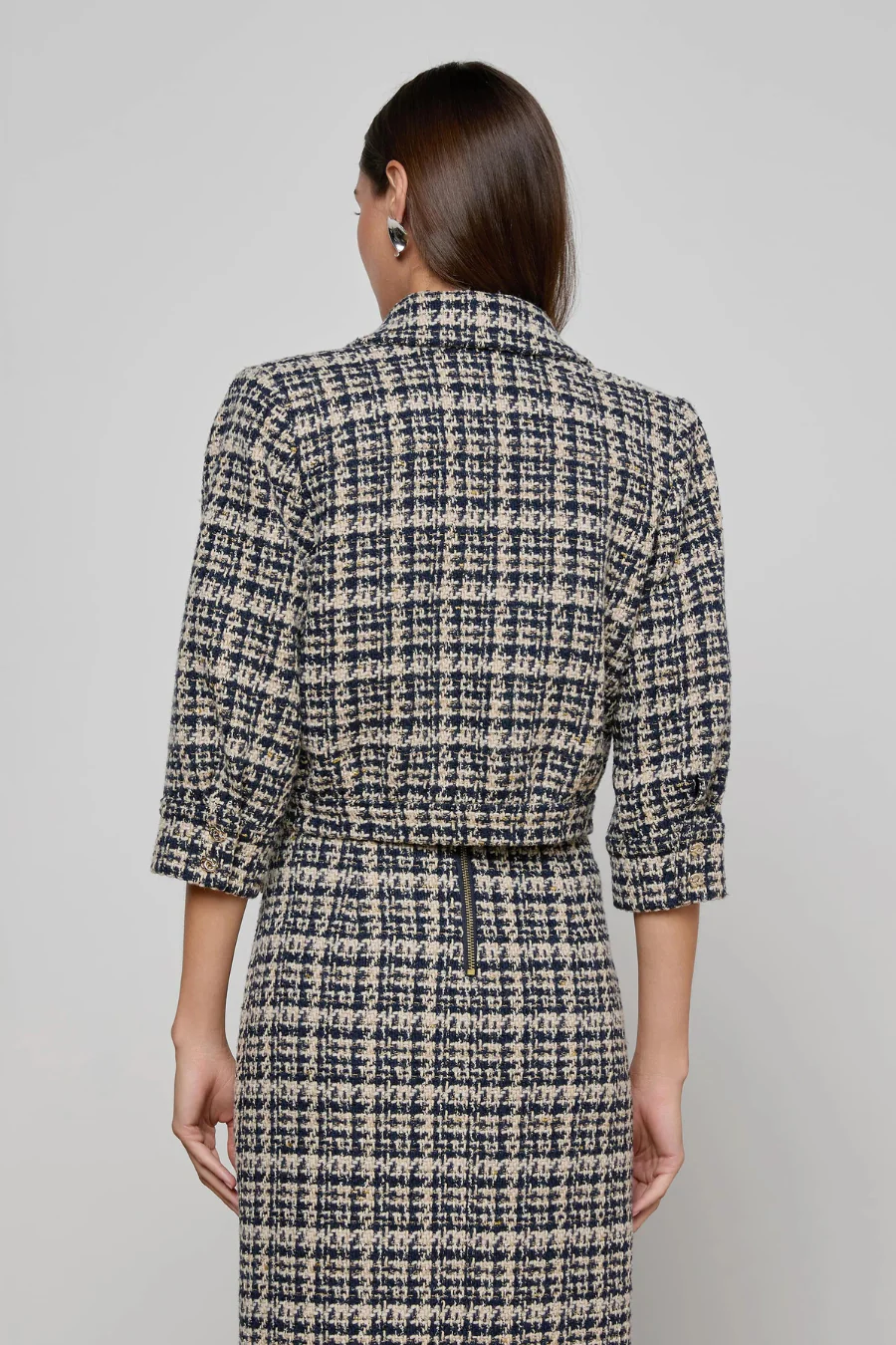 Jia Tweed Jacket Midnight Multi Tweed - Image 2