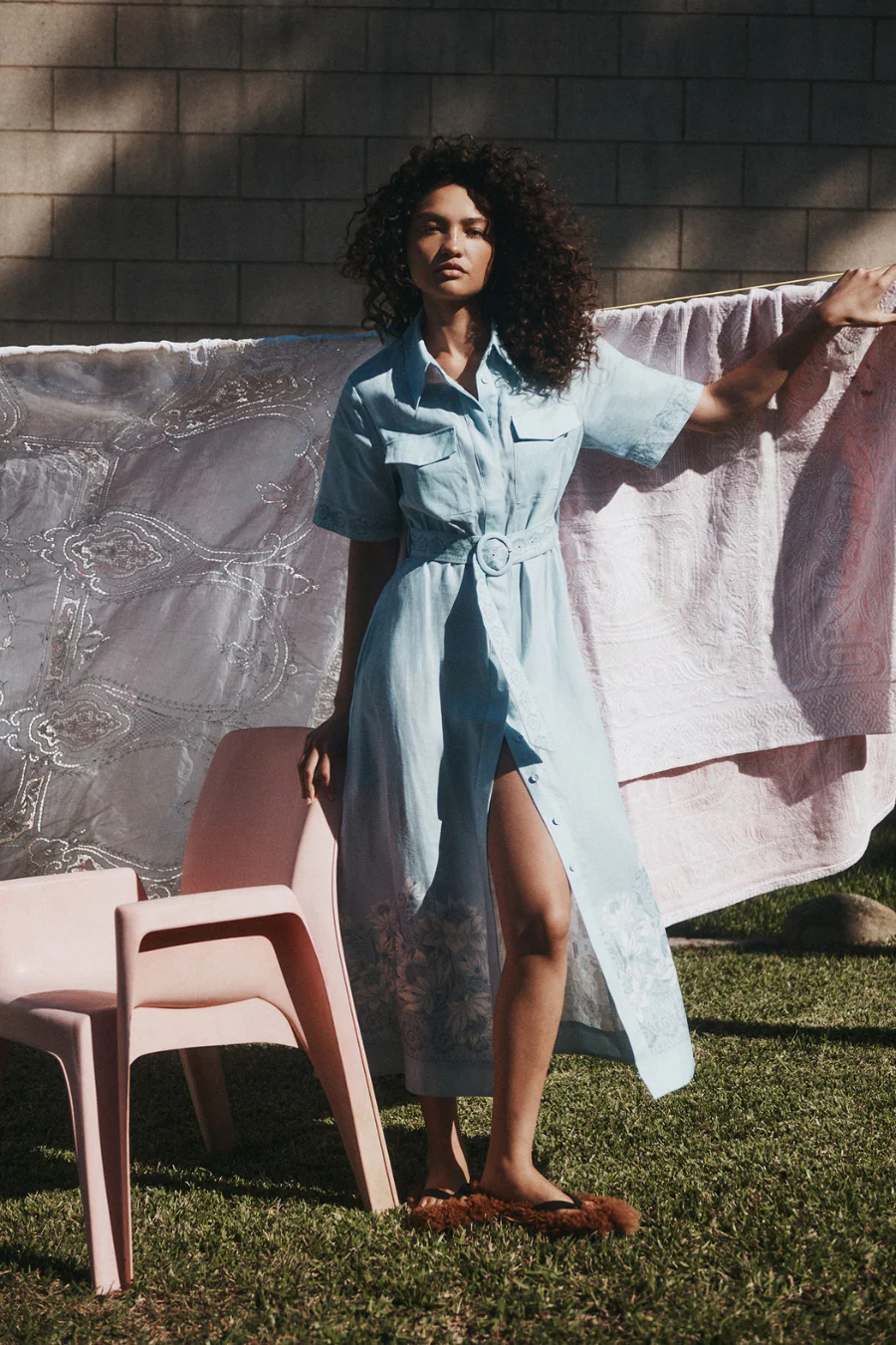 Joe Linen Midi Dress Bells Beach - Image 3