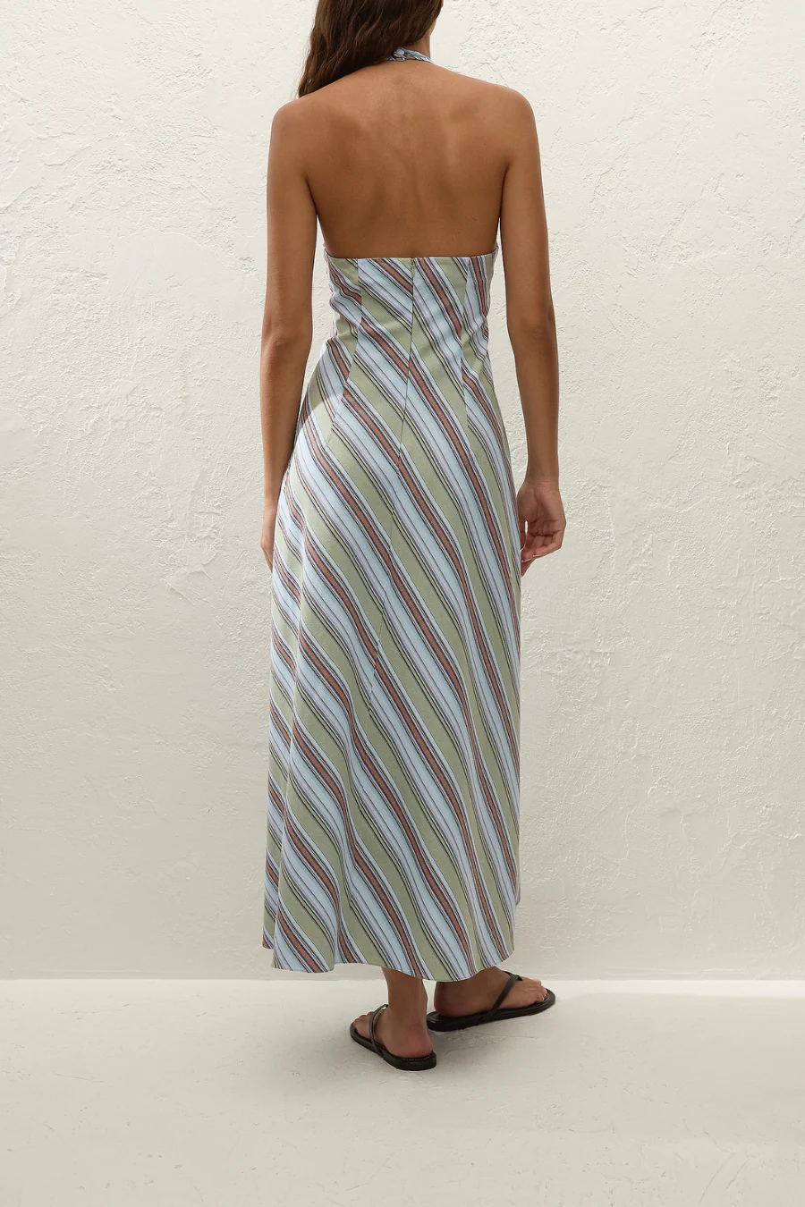 Jone Midi Dress Agua Stripe Blue - Image 3