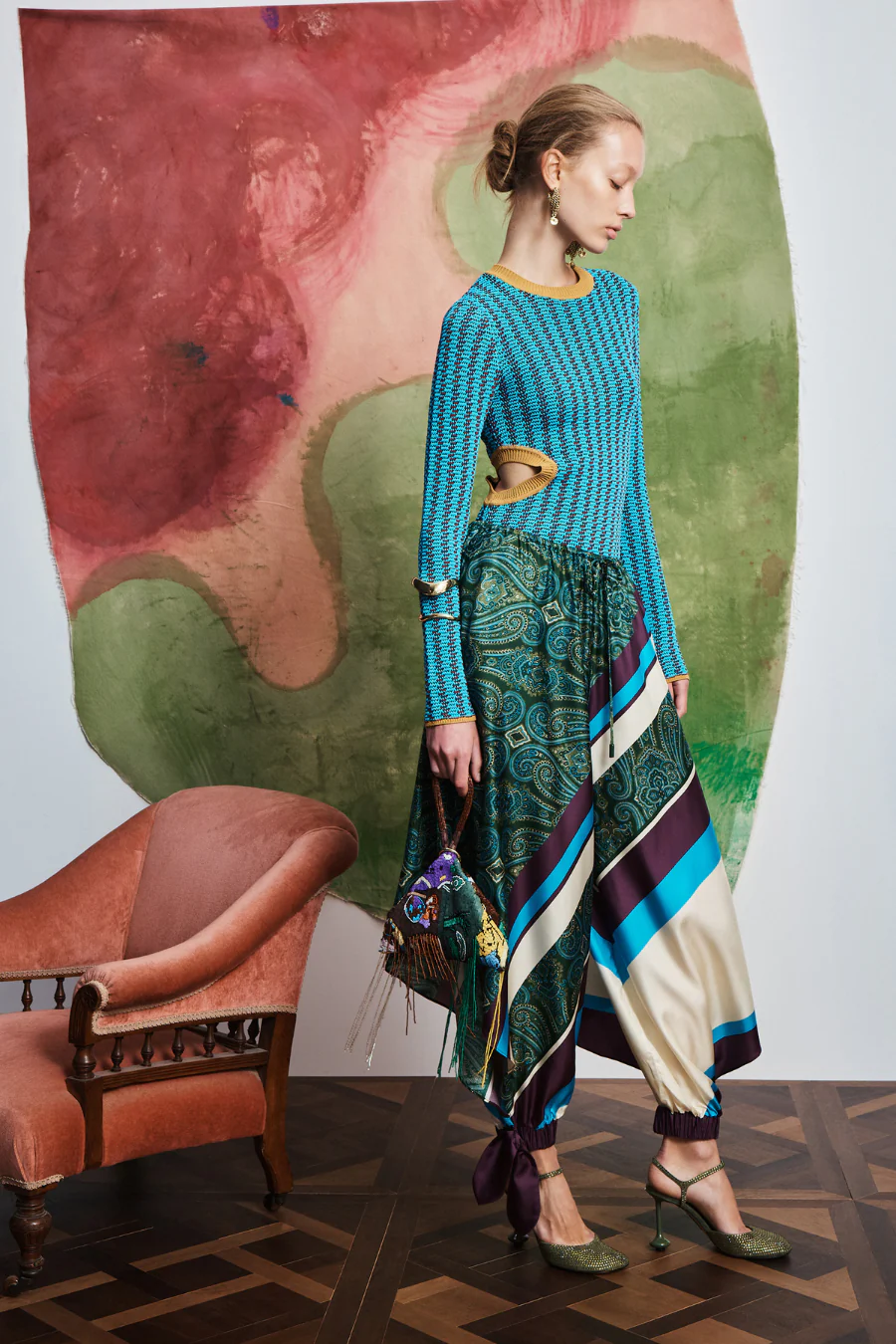 Joni Silk Pant Multi - Image 2