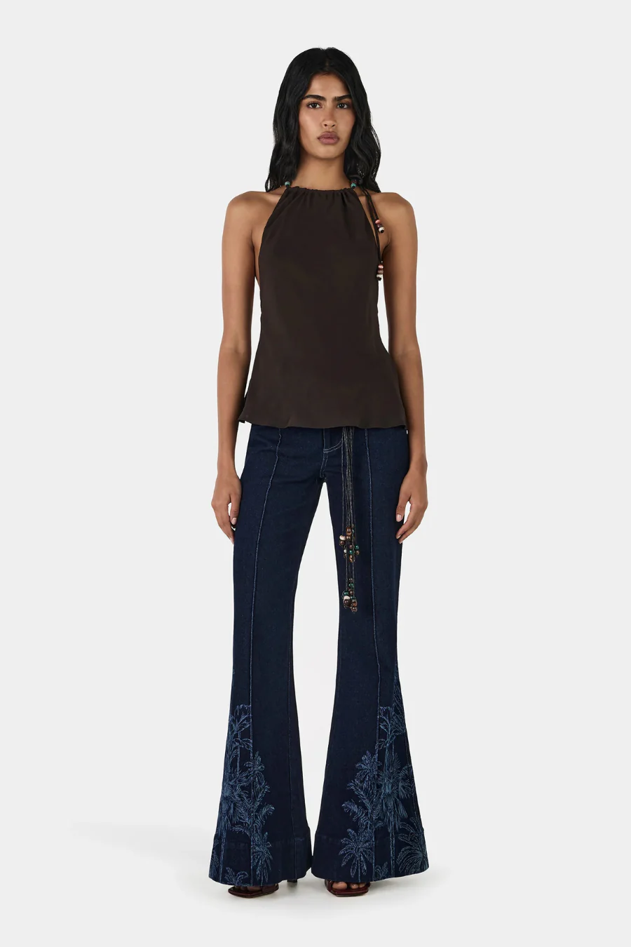 Juniper Silk Top Chocolate