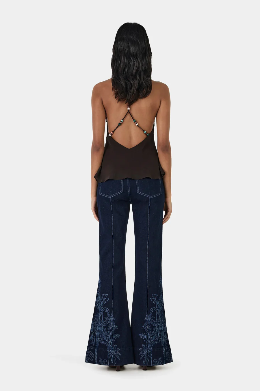 Juniper Silk Top Chocolate - Image 2