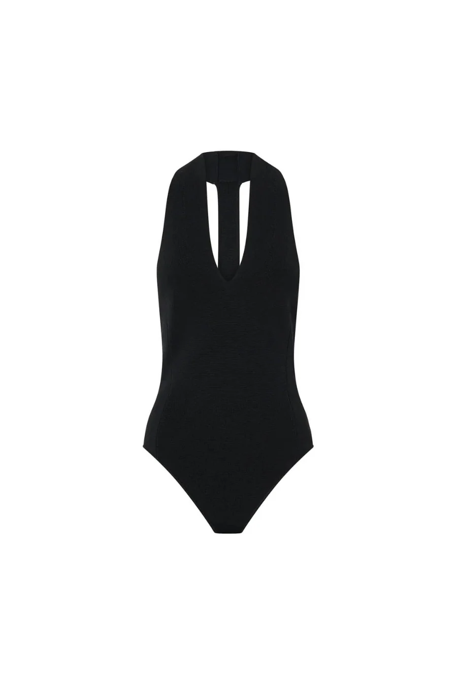 Kestrel Plunge Neck Bodysuit Black - Image 4
