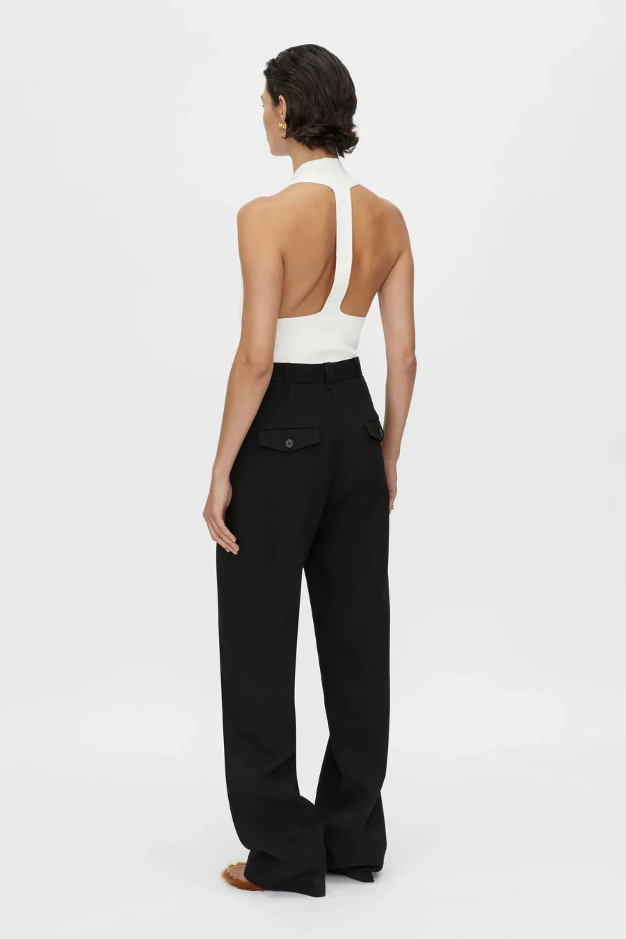 Kestrel Plunge Neck Bodysuit Ivory - Image 2