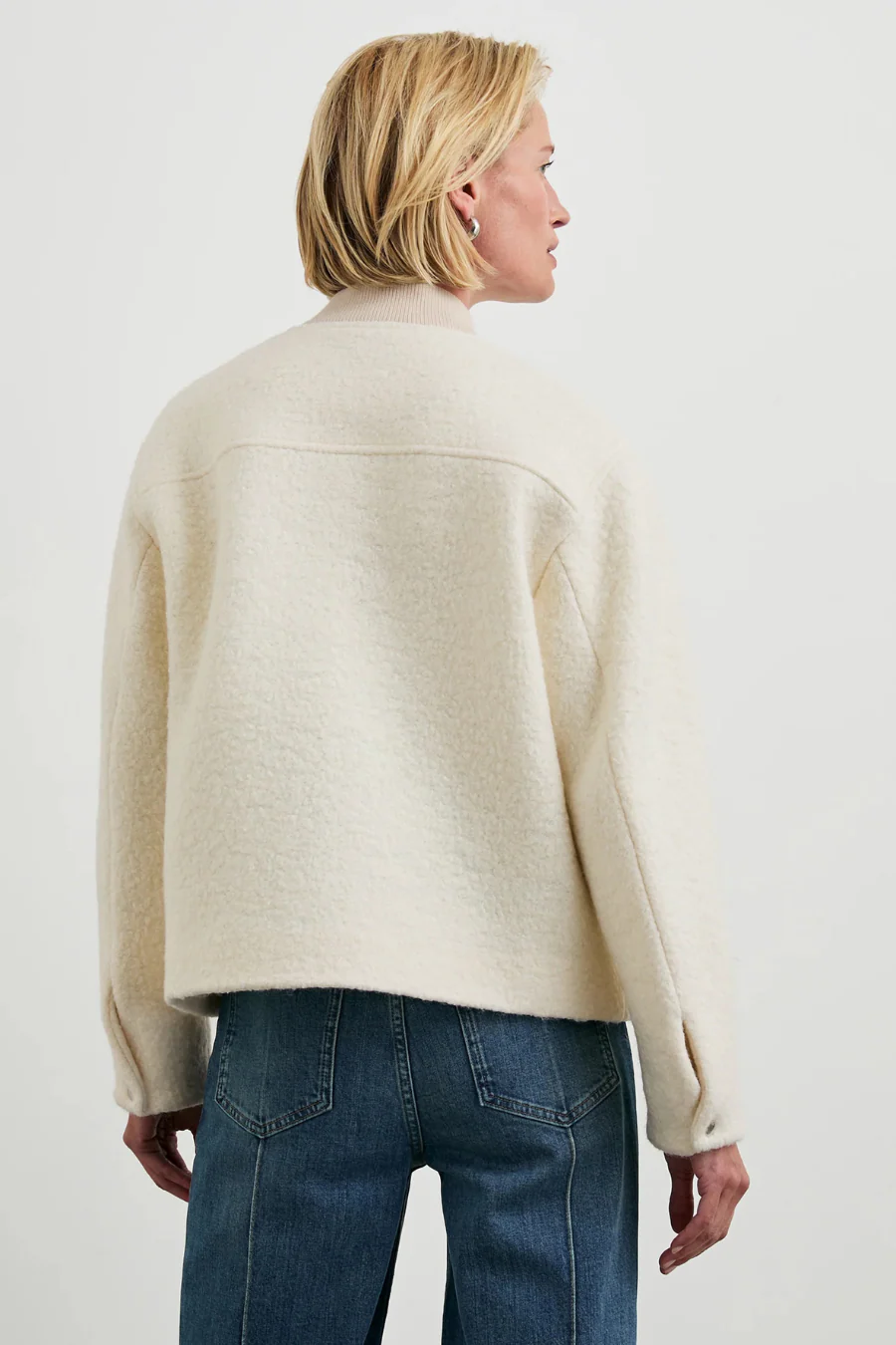 Kinsley Zip Up Jacket Ivory - Image 2