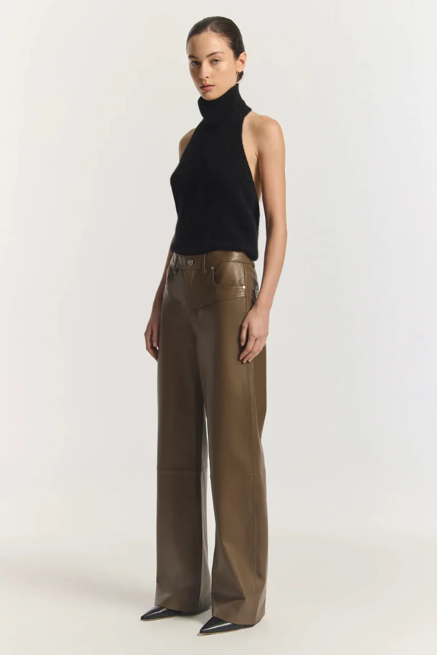 Kravitz Leather Pant Taupe - Image 2