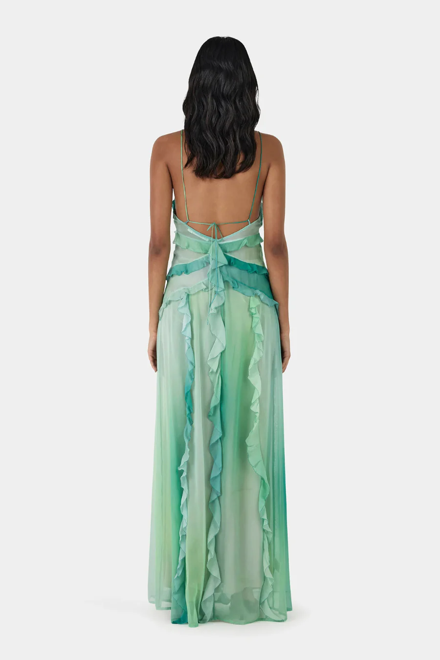 Laila Silk Maxi Dress Aura - Image 2