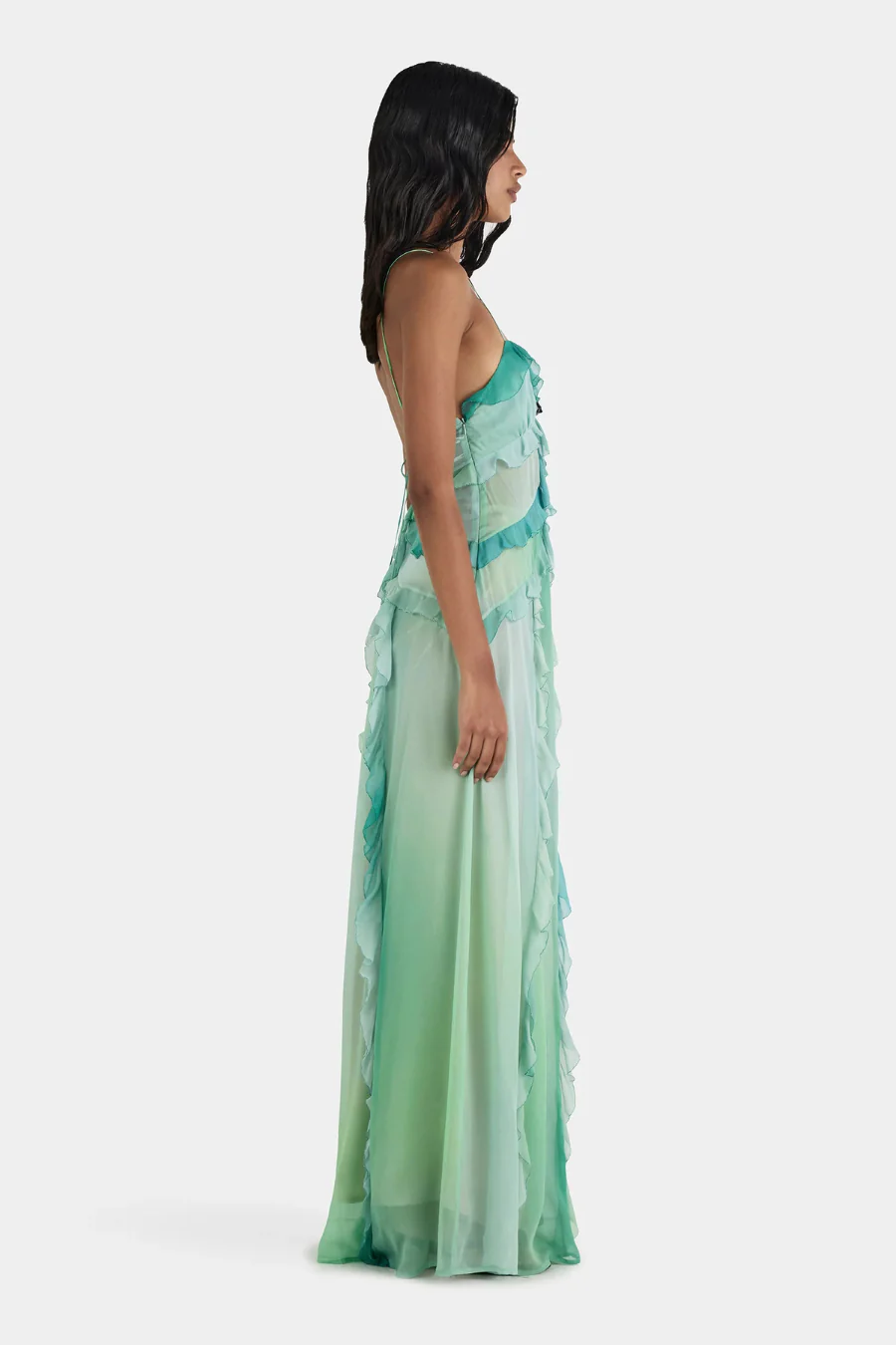 Laila Silk Maxi Dress Aura - Image 3