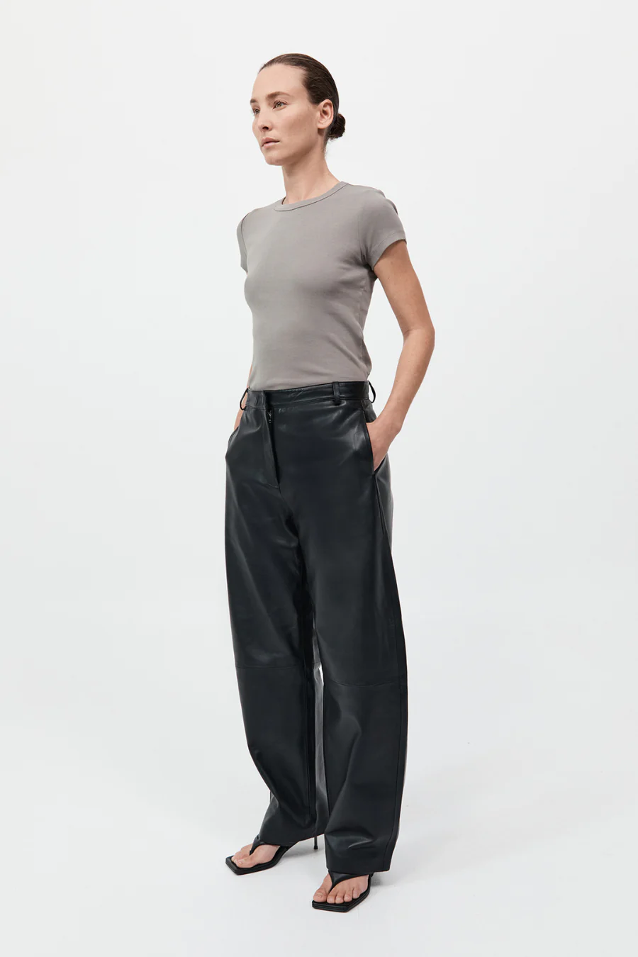 Leather Balloon Pants Black - Image 3