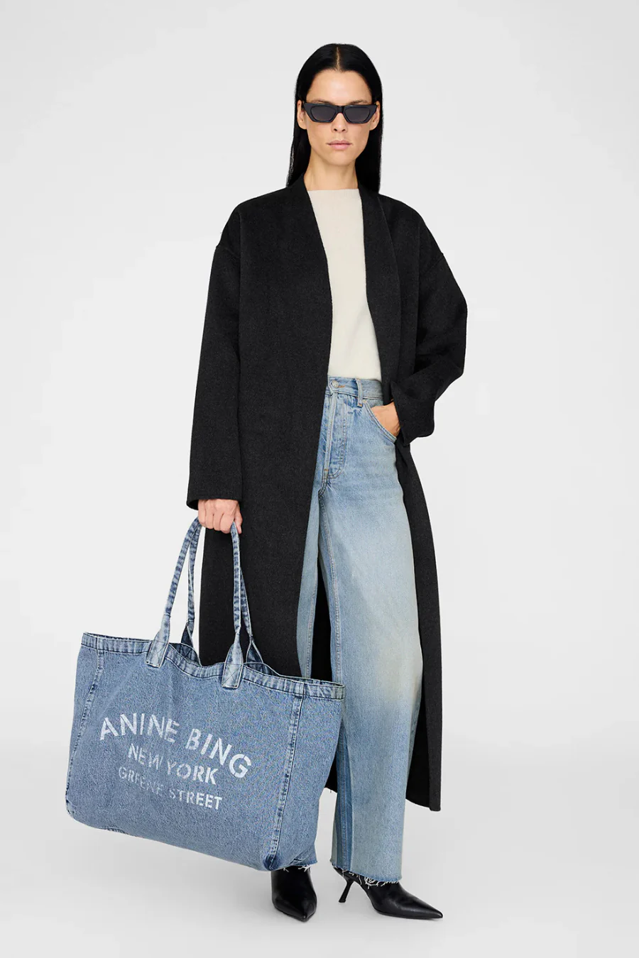 Leo Denim Tote Shadow Blue - Image 2