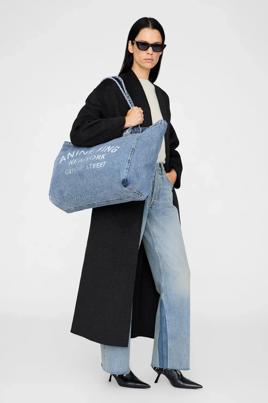 Leo Denim Tote Shadow Blue - Image 3