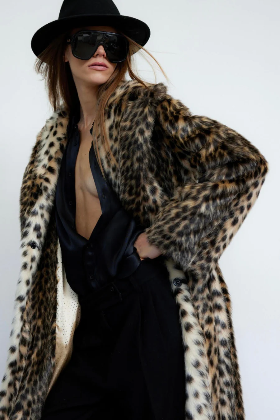 Leopard Ecofur Coat - Image 2