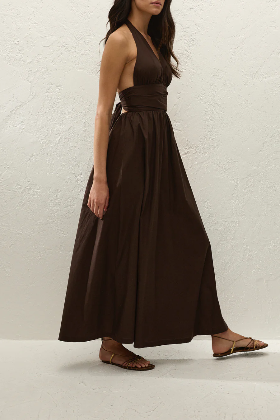 Lido Maxi Dress Espresso - Image 3