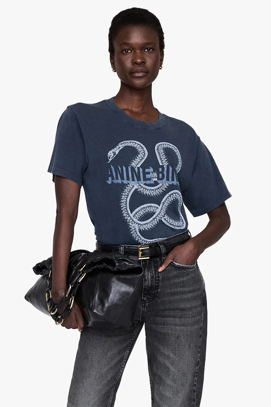 Lili Tee Snake Washed Black - Image 2