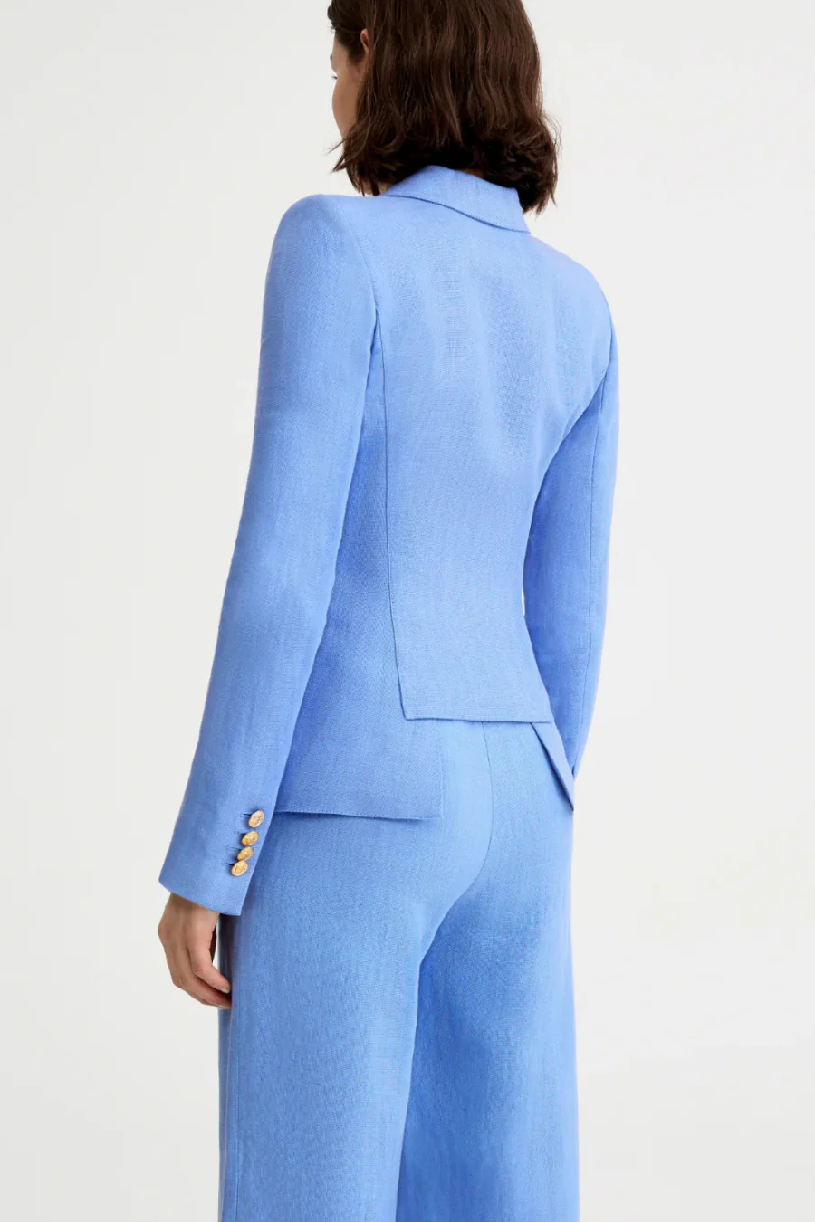 Linen Duchess Blazer Periwinkle - Image 2