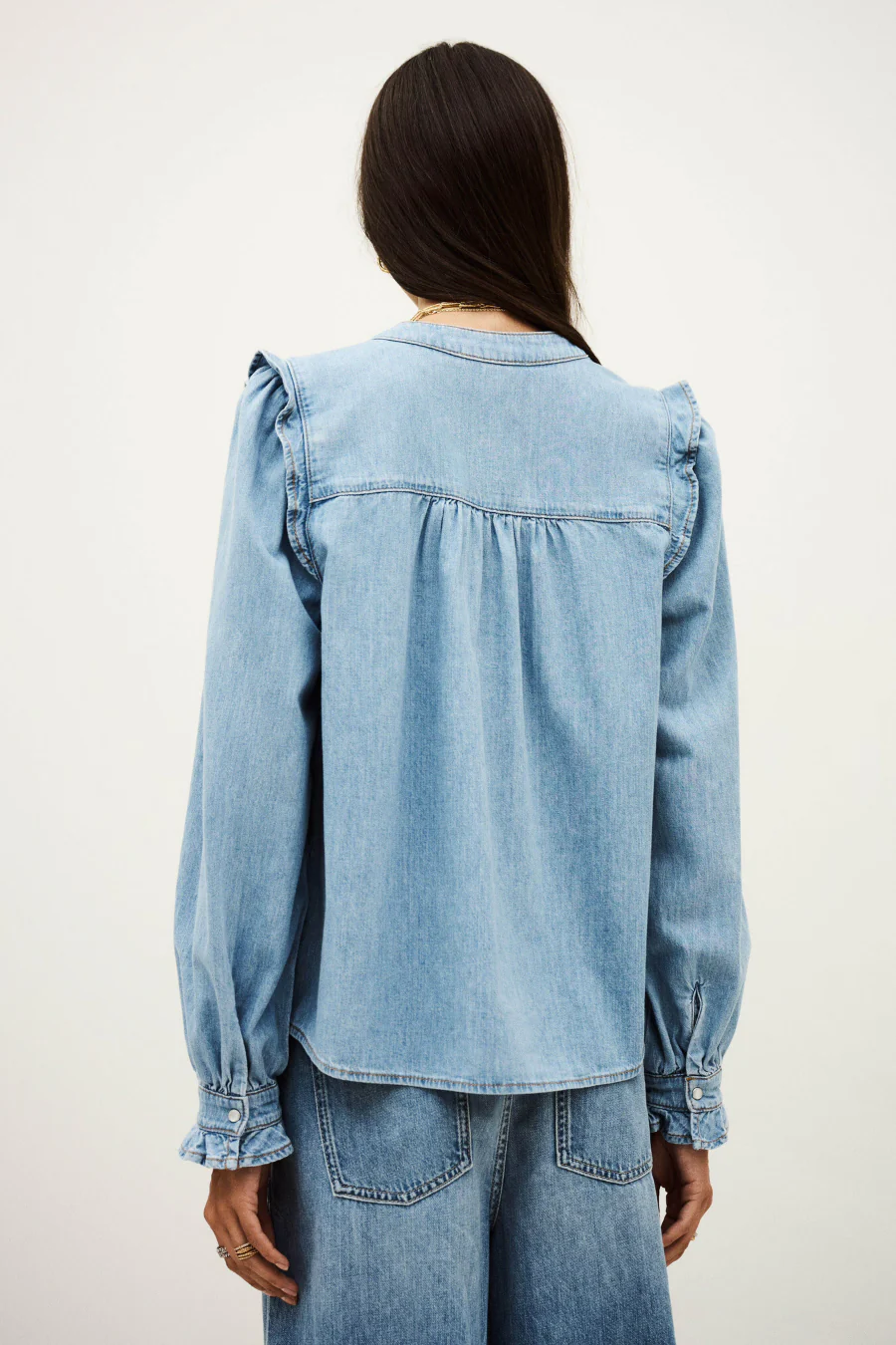 Lio Denim Top Light Used Blue - Image 2