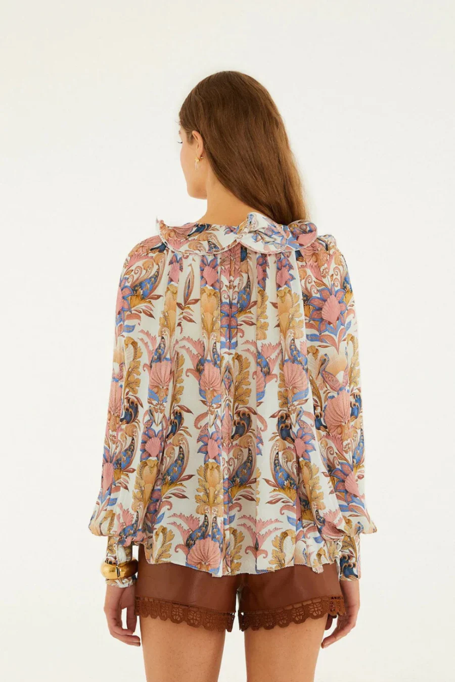 Long Sleeve Blouse Sea Garden Off White - Image 2