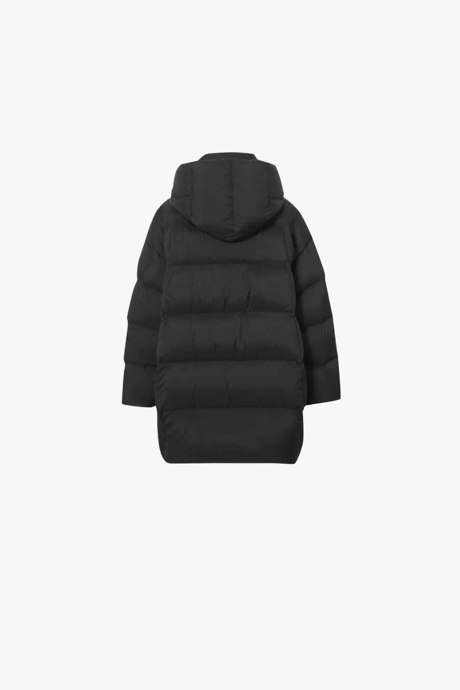 Longline Puffer Jacket Black - Image 5