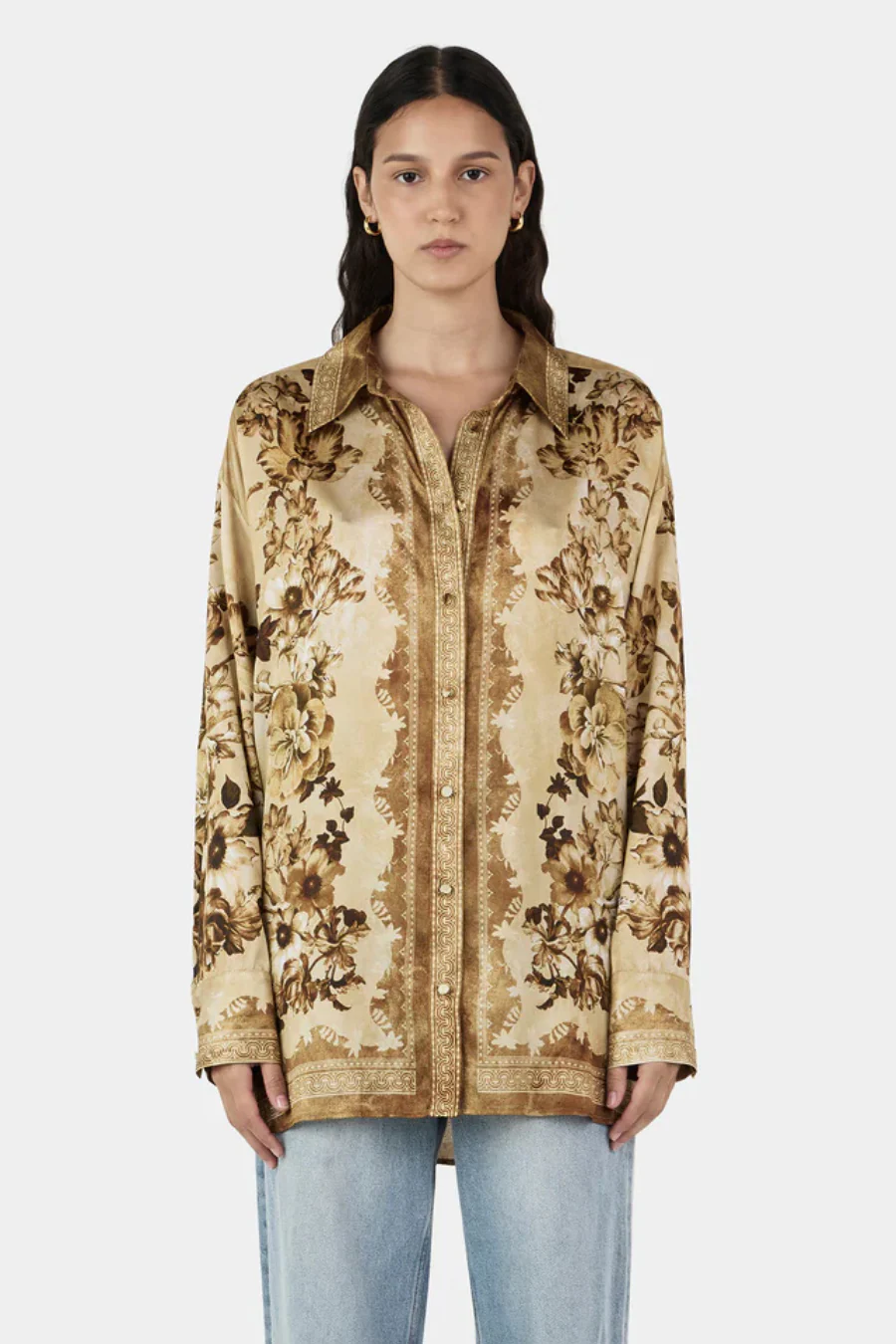 Lorenzo Shirt Sepia Floral - Image 3
