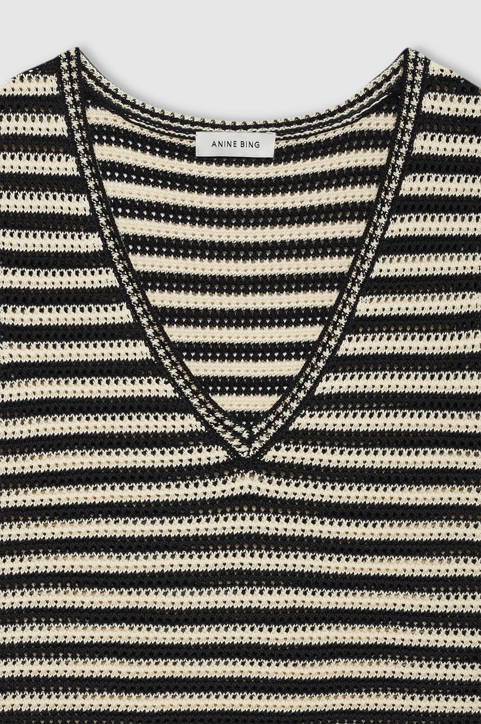 Lowen Sweater Black And Ivory Stripe - Image 5
