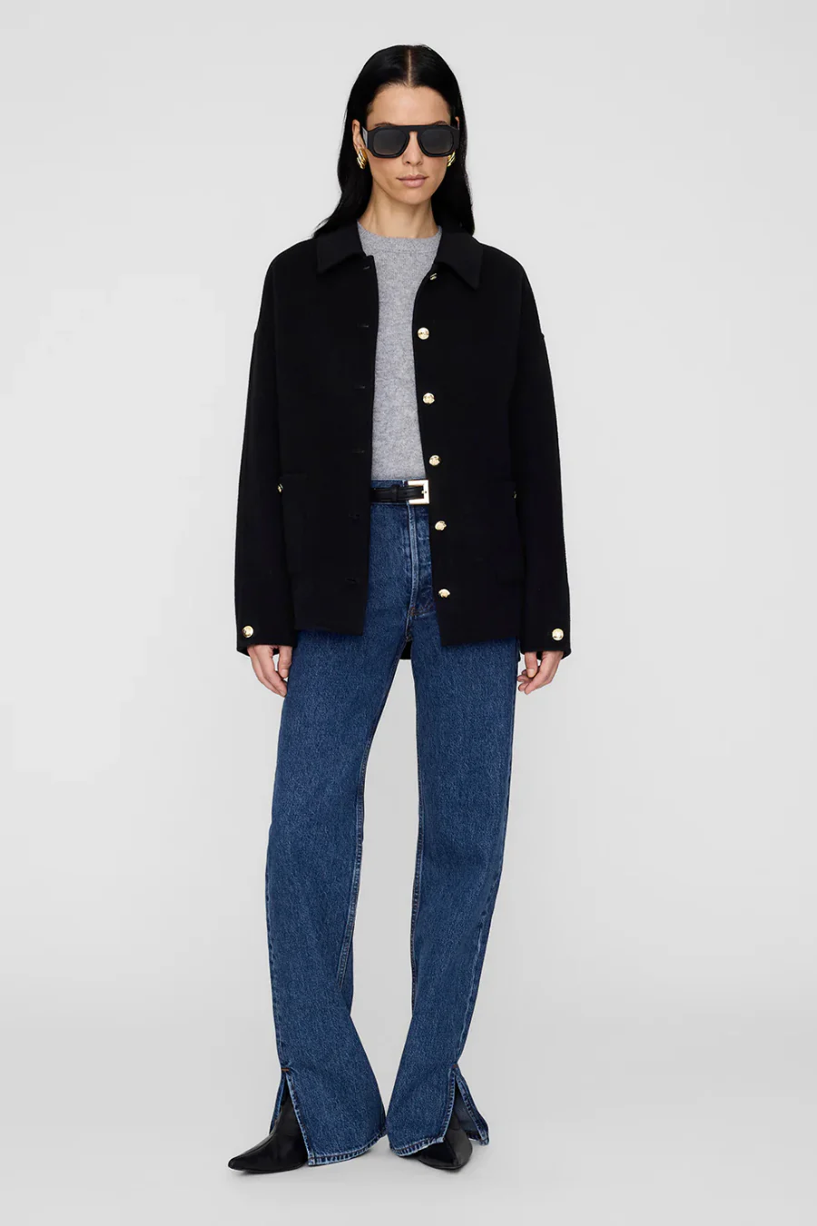 Luca Jacket Cashmere Blend Black