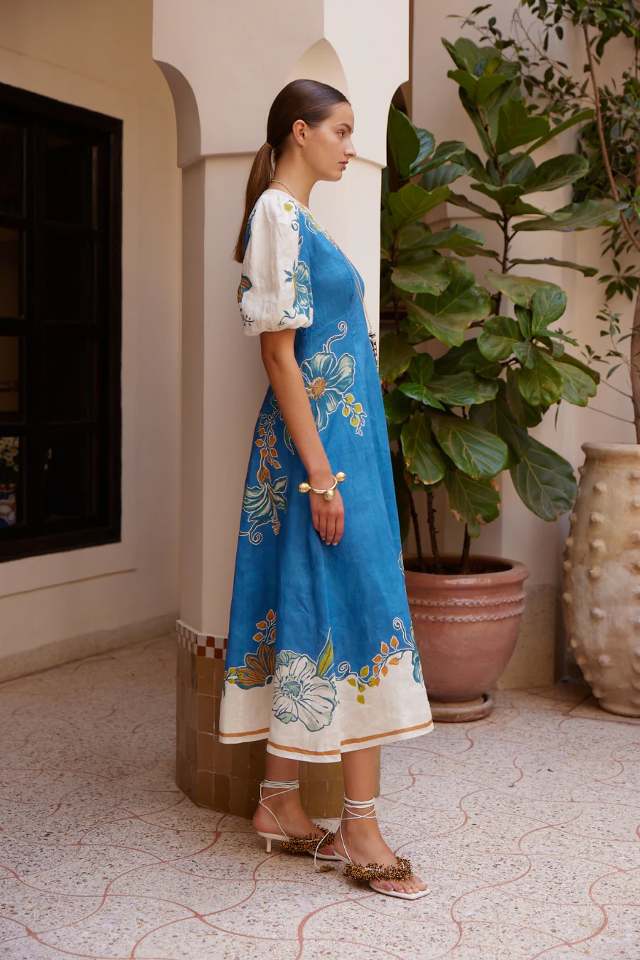 Luda Midi Dress Blue - Image 2