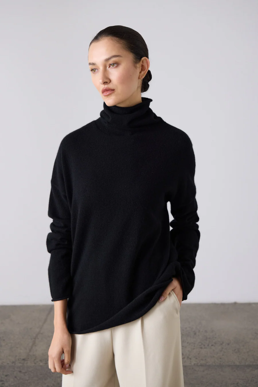 Mara Funnel Neck Black - Image 3