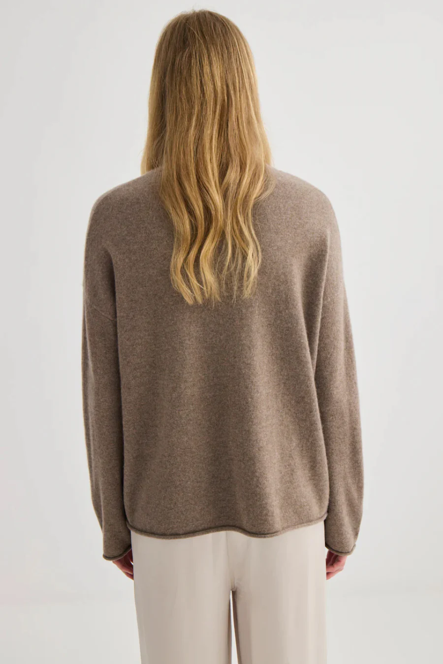 Mara Funnel Neck Cocoa Marle - Image 2